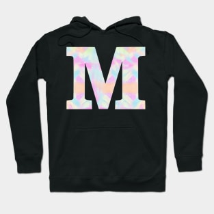 The Letter M Rainbow Brushed Design Hoodie